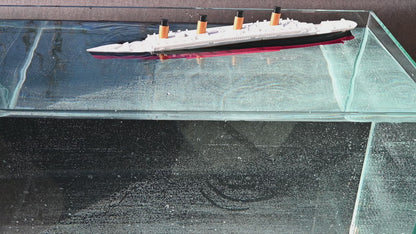 The 16" Submersible Titanic Model Ship with Iceberg Set
