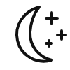 Moon and stars icon