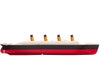 Sinkable Titanic model in profile at waterline, showing the hull break line where the ship splits in two
