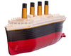 Close-up of the stern of a 3D printed submersible Titanic model, showing porthole detail and propeller