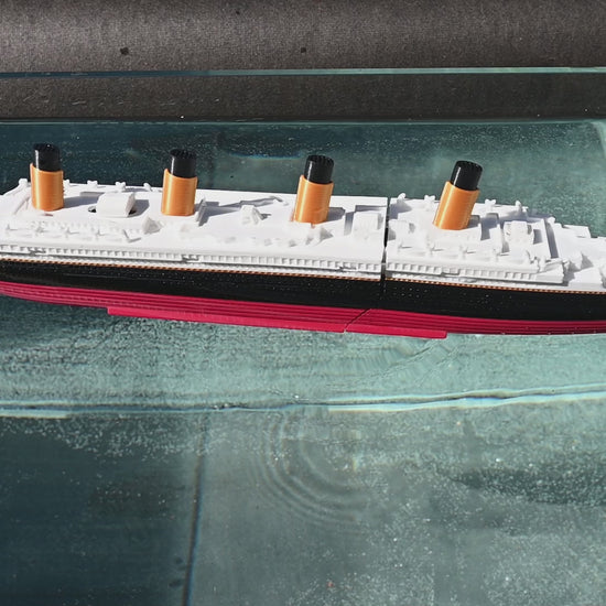 The submersible Starlight Edition Titanic Model floats - with detail and music.